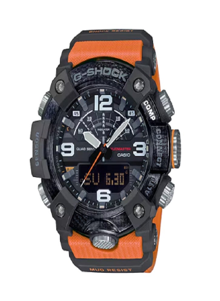 CASIO G-SHOCK GG-B100-1A9: Carbon Core Guard Quad Sensor (Black/Orange)