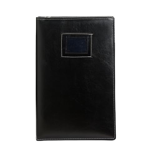 Trio Portfolio File Folders for Documents Organizer Bag - Multipurpose Professional Synthetic Leather Legal Size Document Folder Certificate File Holder for Office with 20 Leafs for Men and Women - Image 1