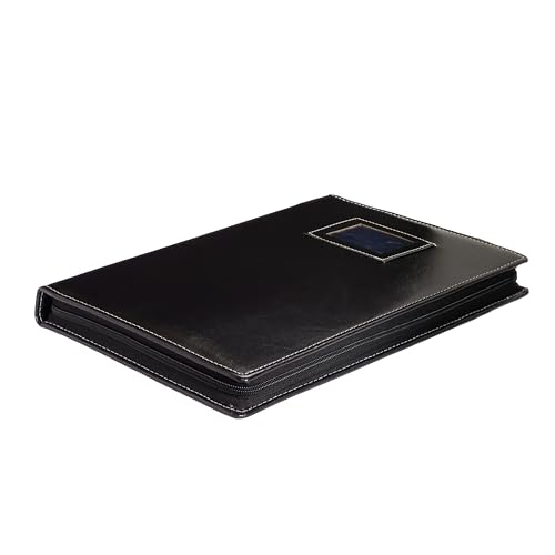 Trio Portfolio File Folders for Documents Organizer Bag - Multipurpose Professional Synthetic Leather Legal Size Document Folder Certificate File Holder for Office with 20 Leafs for Men and Women - Image 3