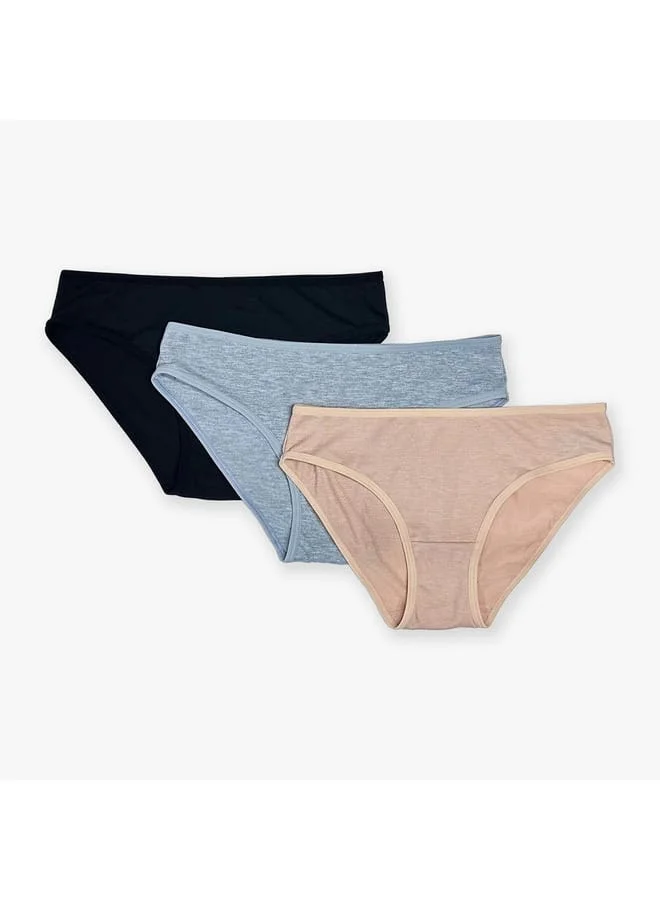 Aadaraya Set of 3 - Aadaraya Assorted Bikini Briefs with Elasticated Waistband