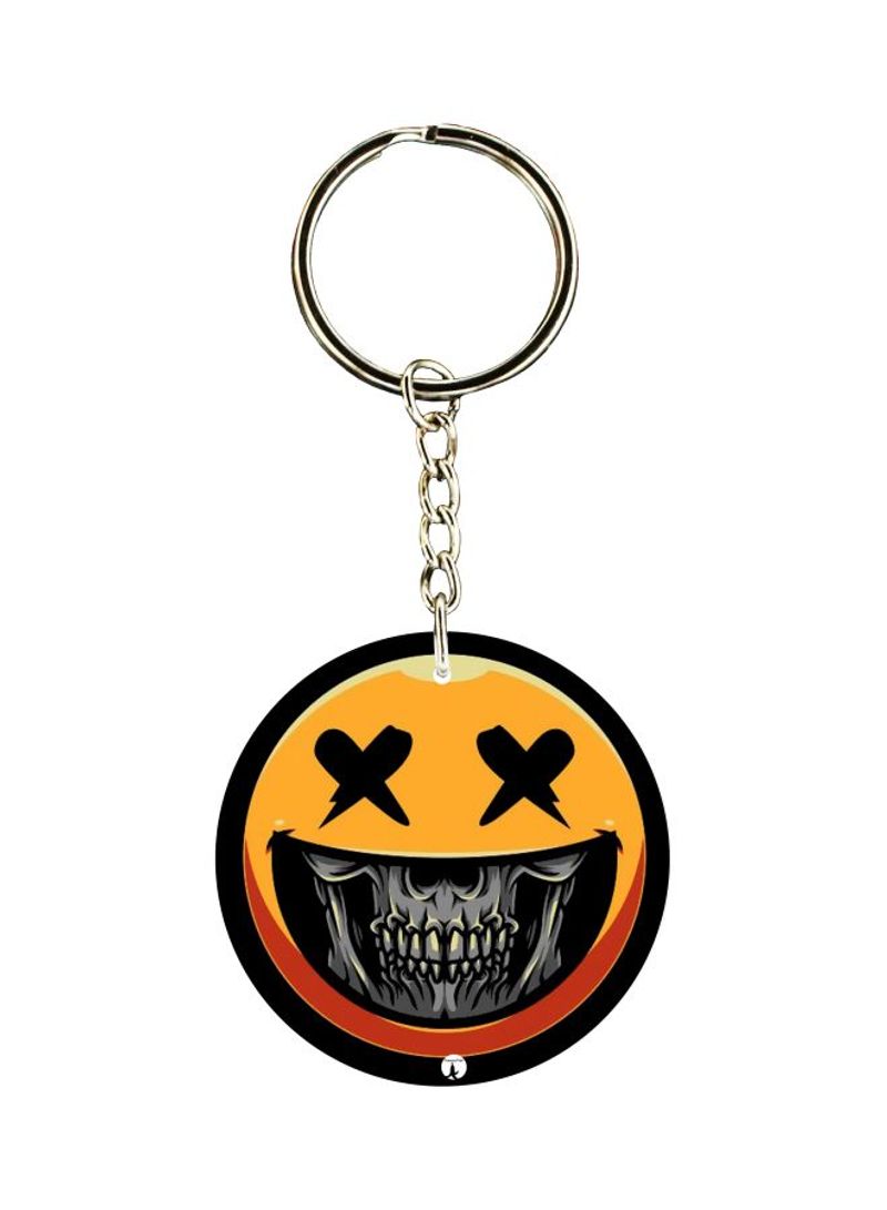 RKN Skull Printed Double Sided Keychain