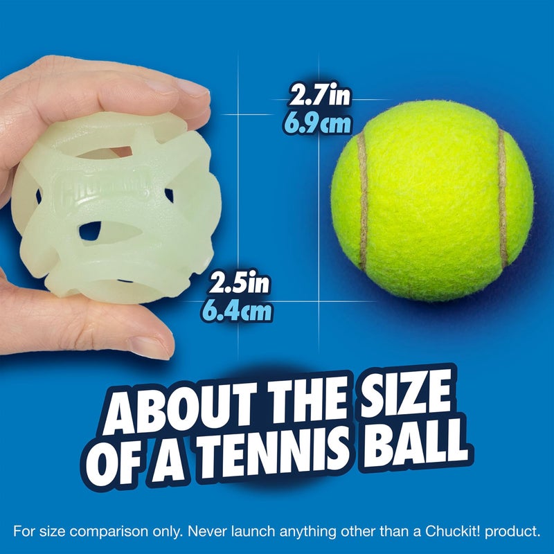 Chuckit! Air Glow Fetch Ball Dog Toy, Medium (2.5 Inch) Pack of 2, for Breeds 20-60 lbs - Image 3