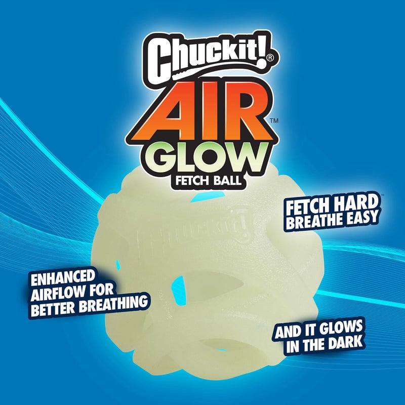Chuckit! Air Glow Fetch Ball Dog Toy, Medium (2.5 Inch) Pack of 2, for Breeds 20-60 lbs - Image 5