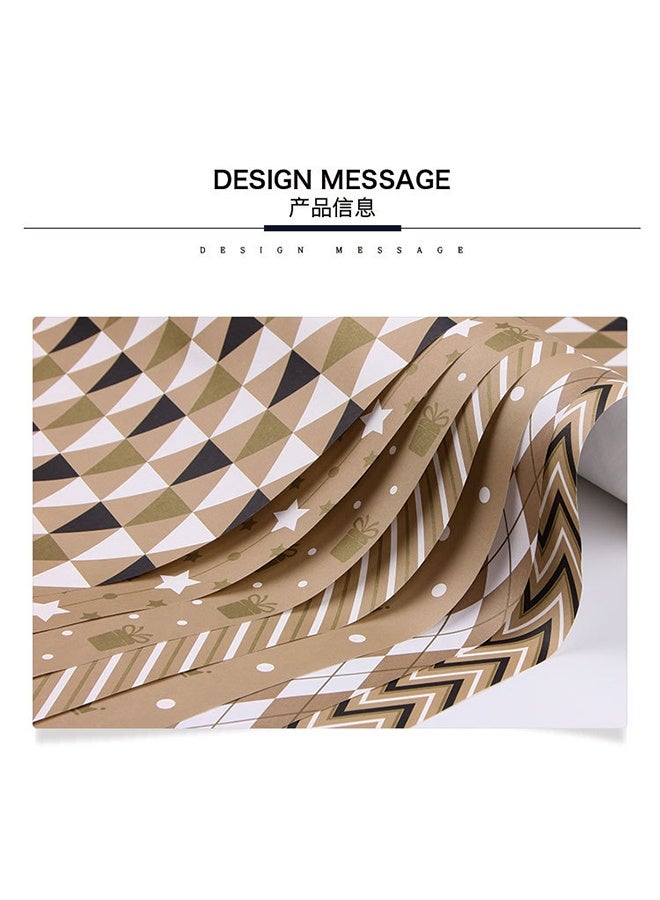 7 Sheets Gift Wrapping Paper with Ribbon Sticker Tape Set, Durable Gift Wrap Set for Birthday Party, Valentines Day, Wedding, Baby Shower, Bridal Shower, Graduation - Image 4