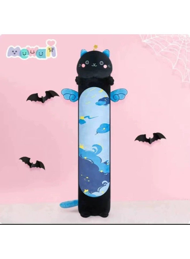 Loquat Cute Colorful Cat Long Pillow Salamander Cushion Pillow  Send Male Girlfriend Sleeping Pillow-Specifications:White-Color:70cm - Image 4