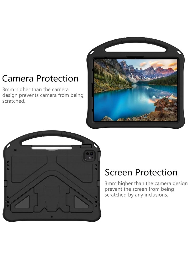 عام حافظة للأطفال متوافقة مع آي باد برو 13 (2024) حافظة للكمبيوتر اللوحي ، حافظة واقية خفيفة الوزن من إيفا للأطفال مقاومة للصدمات ، حافظة واقية مقاومة للصدمات - Image 4