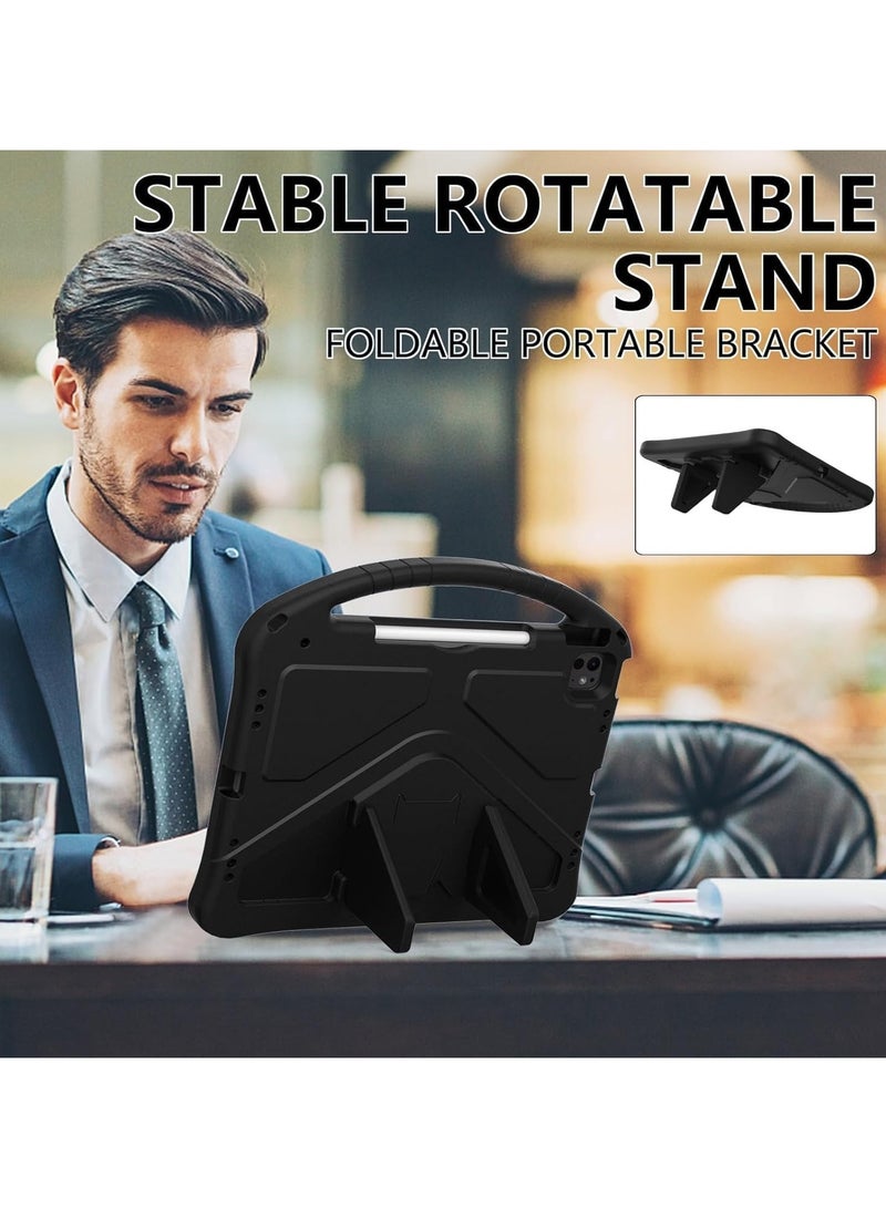 عام حافظة للأطفال متوافقة مع آي باد برو 13 (2024) حافظة للكمبيوتر اللوحي ، حافظة واقية خفيفة الوزن من إيفا للأطفال مقاومة للصدمات ، حافظة واقية مقاومة للصدمات - Image 2