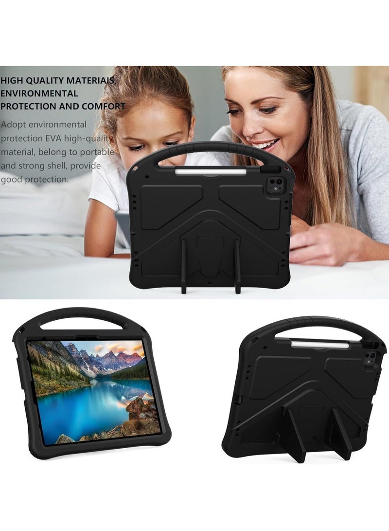 عام حافظة للأطفال متوافقة مع آي باد برو 13 (2024) حافظة للكمبيوتر اللوحي ، حافظة واقية خفيفة الوزن من إيفا للأطفال مقاومة للصدمات ، حافظة واقية مقاومة للصدمات - Image 3