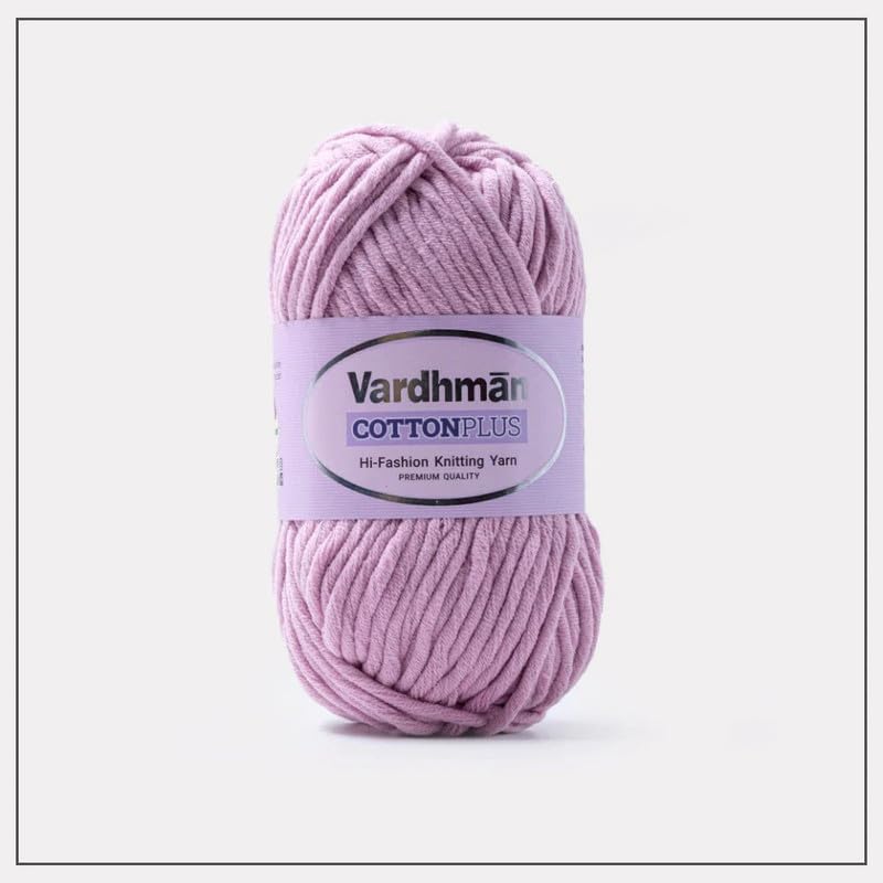 NTGS Vardhman Cotton Plus Hi Fashion Premium 16ply Hand Knitting Yarn Wool I Crochet Hook Needle Thread 500 gm1ball 100 Gram Each Pink Shade no11 - Image 1