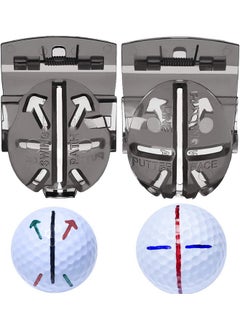Cualfec 8 Pack Golf Ball Marker,Golf Ball Line Drawing Marker,Golf Ball Liner Golf Ball Marking Tool Kit Golf Accessories Golf Ball Marker Stencil  - Image 3