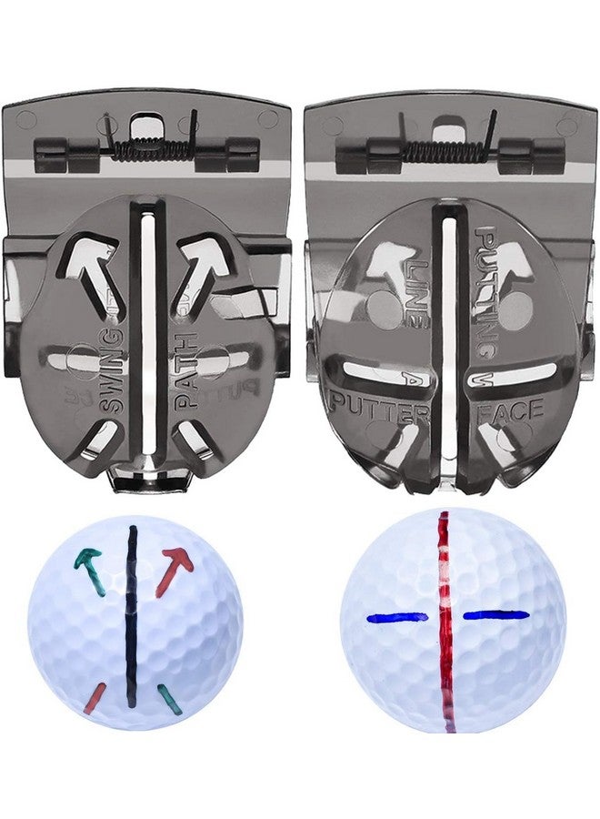 Cualfec 8 Pack Golf Ball Marker,Golf Ball Line Drawing Marker,Golf Ball Liner Golf Ball Marking Tool Kit Golf Accessories Golf Ball Marker Stencil - Image 3