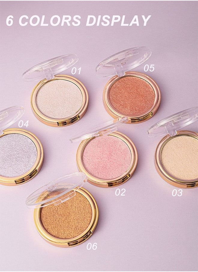 Highlighter Makeup Powder 06, Made With High-Quality Ingredients, Gentlely On The Skin and Provide Long-Lasting Wear, Suitable Under Makeup With Long Lasting Shine Finish