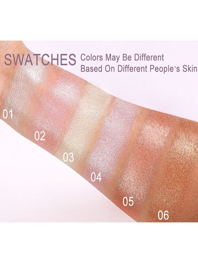 Highlighter Makeup Powder 06, Made With High-Quality Ingredients, Gentlely On The Skin and Provide Long-Lasting Wear, Suitable Under Makeup With Long Lasting Shine Finish