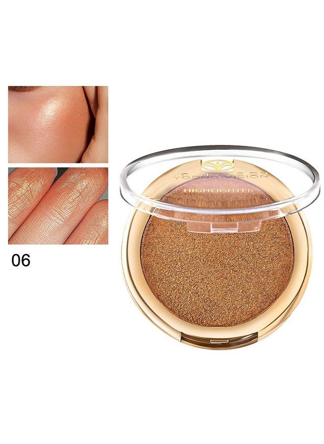 Highlighter Makeup Powder 06, Made With High-Quality Ingredients, Gentlely On The Skin and Provide Long-Lasting Wear, Suitable Under Makeup With Long Lasting Shine Finish