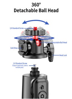 General 360 degree rotating mobile phone tripod, travel octopus tripod, suitable for iPhone ，smartphone，Ipad，DSLR，sports action camera, with Bluetooth wireless remote shutter  - Image 3