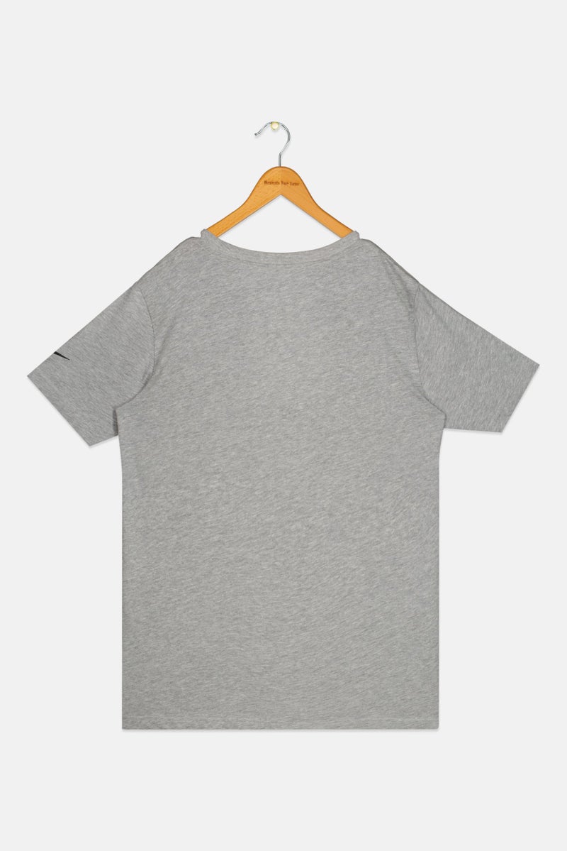 Nike تي شيرت رياضي للأطفال الأولاد بأكمام قصيرة، خارجي، رمادي - Image 2