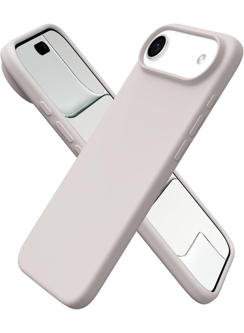 ACLIX Silicone Case Compatible with iPhone 17 Air, Slim Liquid Silicone Phone Case with 3-Layer Soft Rubber Shockproof Bumper with TPU Lining (Stone) - Image 1