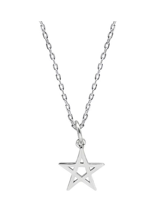 بيرفيي S925 Sterling Silver Crystal Studded Pendant Necklace - Image 1