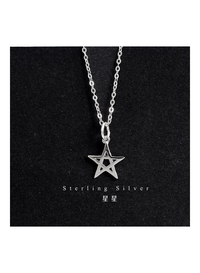 بيرفيي S925 Sterling Silver Crystal Studded Pendant Necklace - Image 5