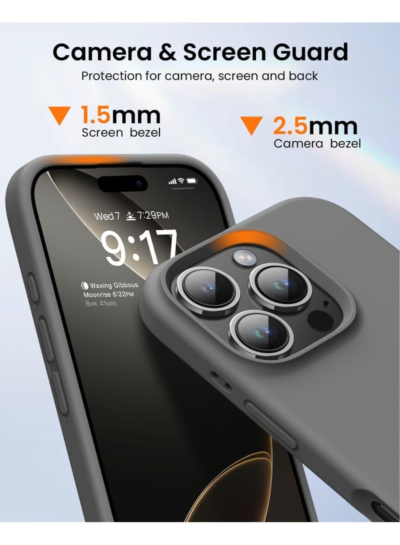 iPhone 16 Pro Case Cover Liquid Silicone Silky-Soft Touch Full-Body Protective Case with Microfiber Lining Cover For iPhone 16 Pro 6.3-inch - Image 4