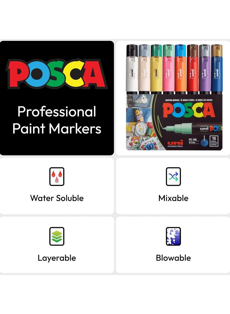 قلم رسم بوسكا PC-1M فائق الدقة 0.7 ملم – 16 لون متنوع، نعومة إضافية للرسم الدقيق، مثالي للفنانين، التلوين، التصميم، والمشاريع الإبداعية - Image 5