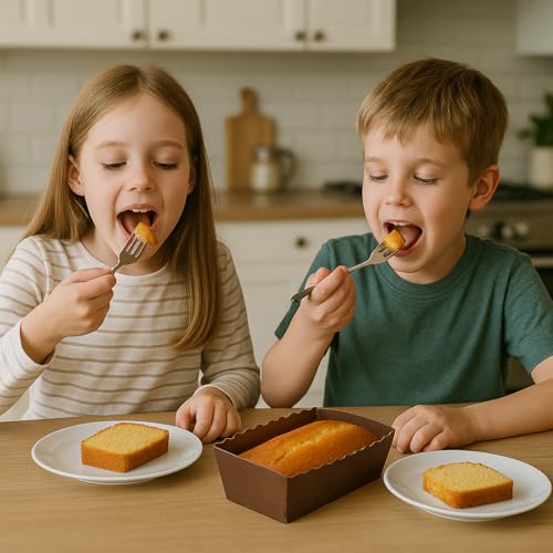 Esslly Rectangular Baking Mold | Pure Cellulose Cardboard, Oven Safe up to 220°C | Freezer Safe |Classic Brown Color | Ideal for 100g Brownies |80x40x40 mm | Food Fat Resistant | Pack of 25 - Image 2