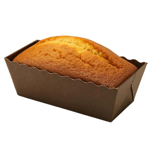 Esslly Rectangular Baking Mold | Pure Cellulose Cardboard, Oven Safe up to 220°C | Freezer Safe |Classic Brown Color | Ideal for 100g Brownies |80x40x40 mm | Food Fat Resistant | Pack of 25 - Image 1