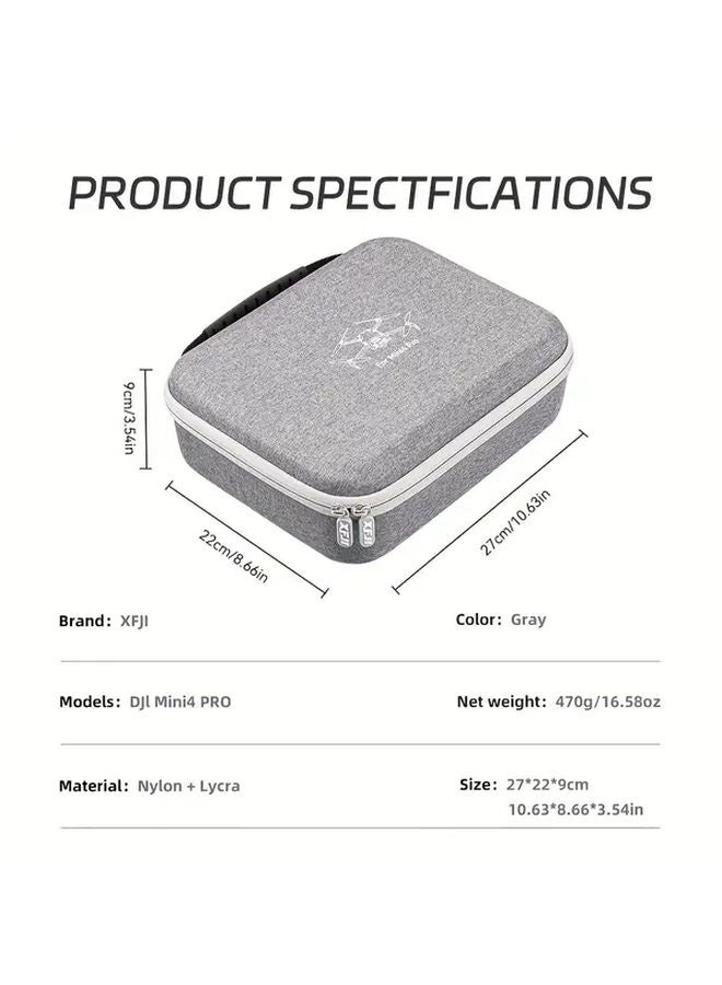 DJI Mini 4 Pro Drone Storage Bag Grey Portable Tote For RC 2 RC N2 - Image 3