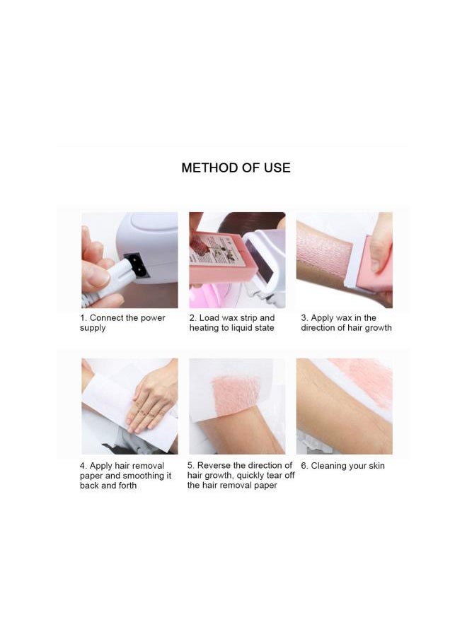 Generic - Waxing Machine Hair Removal Kit, Hair Removal Wax Heater Double Wax Heater Wax Heater Hair Removal Wax Machine Cyan Painless For Home Wax Warmer (110V,Us) - Image 1