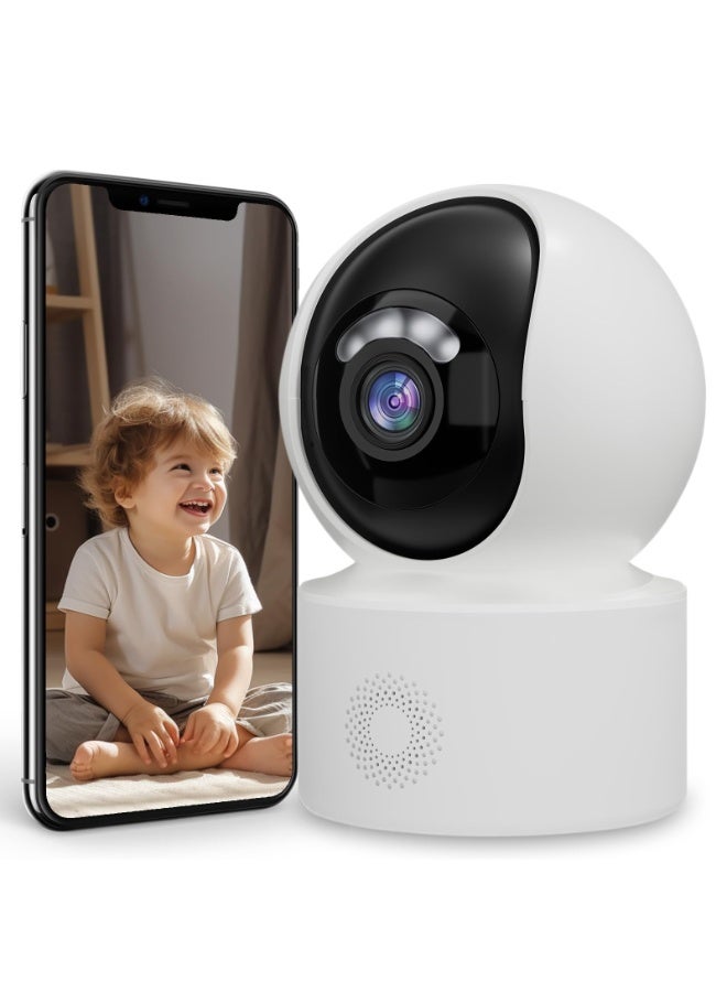 GO-DES 360 Degree Home Security Camera, Indoor Security Camera Ultra Clear Picture Quality with Dual Light Sources - Image 1
