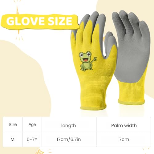 Serplex® Kids Gloves Safety Gardening Gloves Protective Rubber Coated Gardening Gloves Digging Gloves Field Trip Safety Gloves for Hands Protection, Ideal for Kids 5-7 Years Old - Image 2