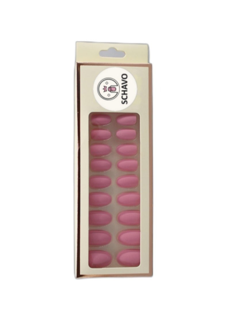 SCHAVO Barbie Pink Matte Solid Color Nails 24Pcs - Image 1