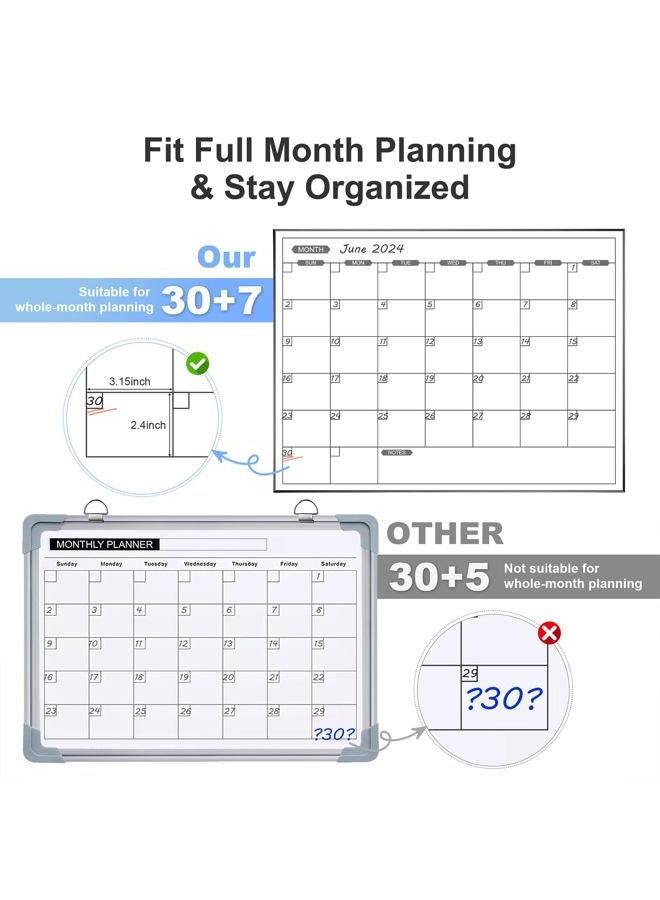 ARCOBIS Monthly Calendar Whiteboard, 24" x 18" Magnetic Dry Erase Calendar with Black Frame, Wall Hanging Planner for Home, Office, School - Image 5