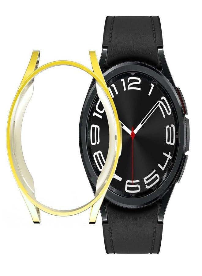 Yrzper Compatible with Samsung Galaxy Watch 6 Classic 43mm Case 2023, Soft TPU Plated All Around Scratch-Proof Screen Protector Case Cover for Samsung Galaxy Watch 6 Classic 47mm (47mm, Gold) - Image 4