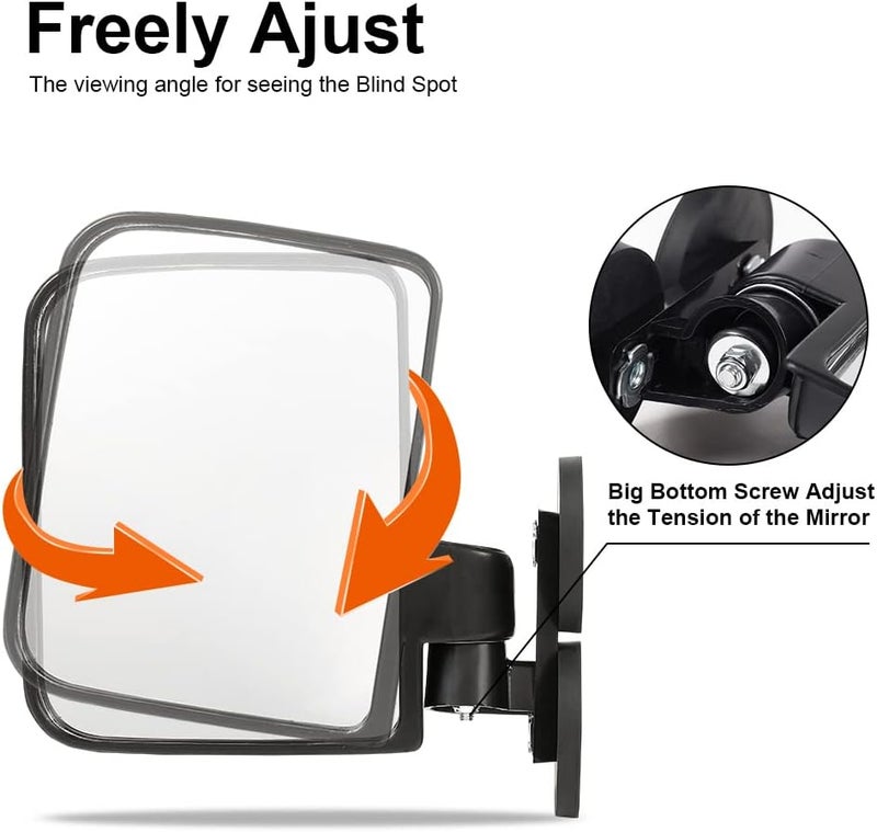 GRAND ORANGE Magnetic Side Mirror for Tractors - Left and Right with 114LB Rated Magnet - Image 2