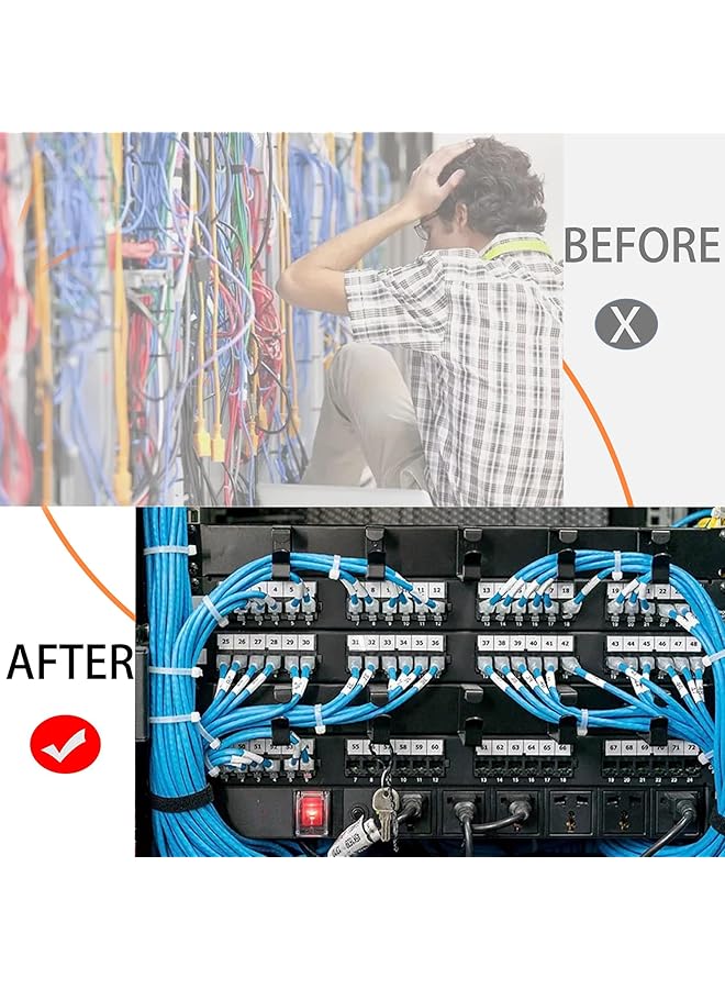 erorex 8 Inch Cable Ties 18Lbs Nylon Wire Zip Tie Adjustable Assortment Cord Management For Home Office Gardening Green 100Pcs） - Image 5