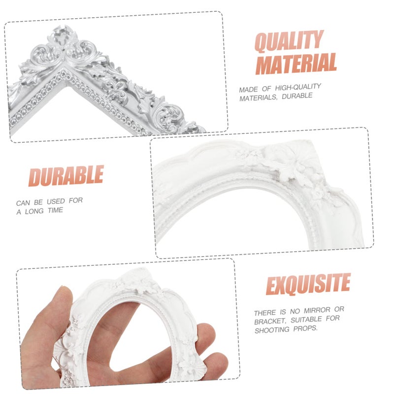 White Vintage Photo Frame Adornment For Nail Art 2 Pcs Mini Photo Props 10 5X8 5X1 CM - Image 5