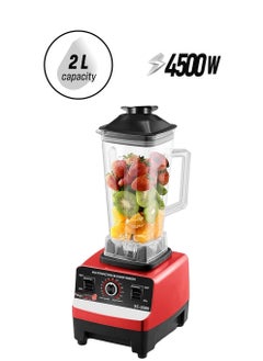 Multifunctional Blender For Smoothie Milkshake Juicer Ice Crusher Electric Grain Grinder 4500W 15 Rotating Speeds Multi Blender Mixer Juicer Food Red Uk Plug