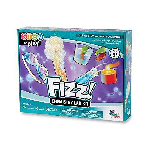 hand2mind Fizz Chemistry Science Kit for Kids Ages 8-12, 32 Science Experiments and Fact-Filled Guide, Make Your Own Foam and Crystals, Educational Home Learning, Homeschool Science Kits - Image 1
