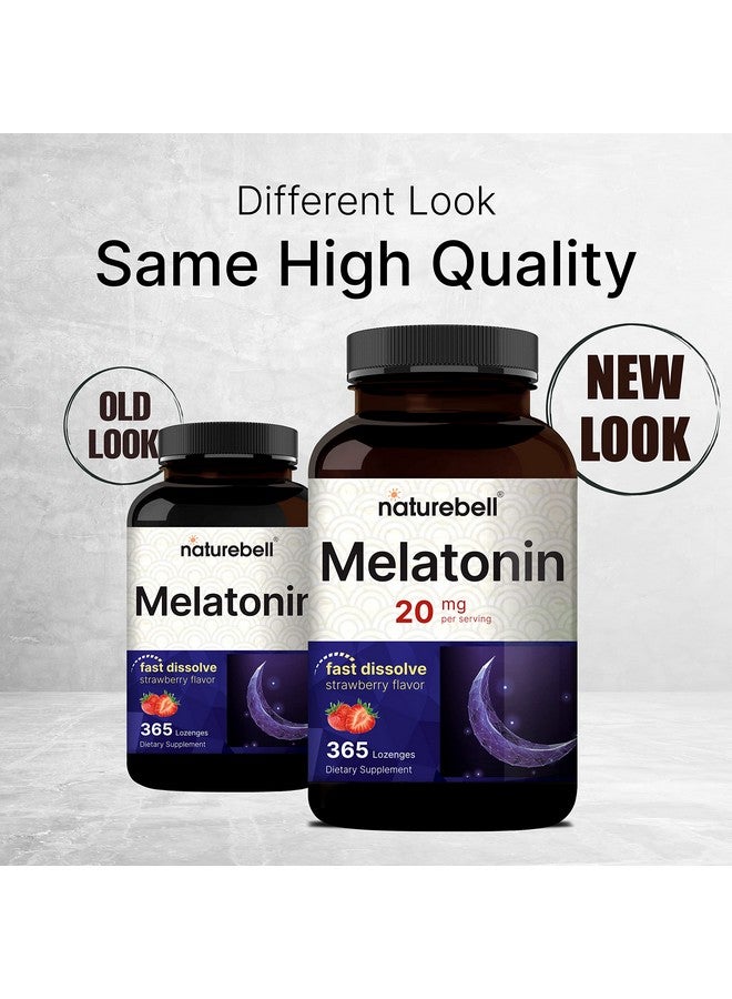 نايتشر بيل ميلاتونين ناتشر بيل ٢٠ ملغ، ٣٦٥ قرصًا سريع الذوبان - بنكهة الفراولة الطبيعية - أقراص مضغ نباتية، تكفي لمدة عام، عالية الفعالية | خالية من الكائنات المعدلة وراثيًا، وخالية من الغلوتين - Image 2