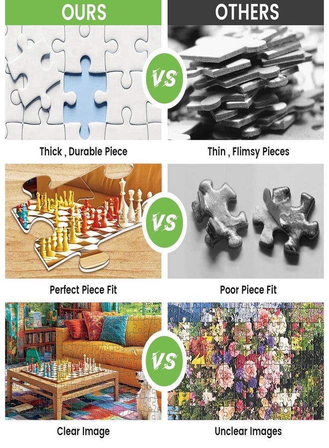 VOLUVOLU 500 Pieces Chess Puzzles for Adults, Indoor Puzzle for Adults, Dog Puzzle 500 Pieces, Gift for Birthday, Home Decor, Fun for Family Entertainment (20.5 * 15 in) - Image 3