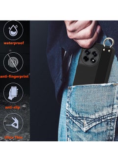 General OnePlus 12R 5G/OnePlus Ace 3 Case, Wrist Strap Grip Bracelet Protective Cover with Tempered Glass Screen Protector Silicone TPU Wrist Strap Holder Protective Cover  - Image 4