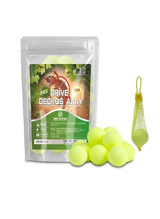 Gecko Repellent Pills - Unique scent repels geckos, insects, etc. for a long time, effectively protecting (5 pills) - Image 1