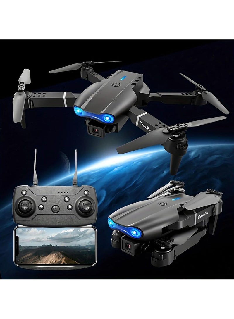 E99 K3 Pro RC Drone with 4K Dual Camera, Mini Drone for Kids and Adults, RC Quadcopter with 3D Flips, Obstacle Avoidance, Trajectory Flight, Headless Mode and Bag (BLACK - Image 3