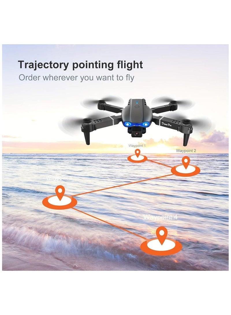 E99 K3 Pro RC Drone with 4K Dual Camera, Mini Drone for Kids and Adults, RC Quadcopter with 3D Flips, Obstacle Avoidance, Trajectory Flight, Headless Mode and Bag (BLACK - Image 4
