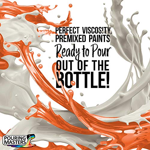 POURING MASTERS Citrus Orange Acrylic Ready to Pour Pouring Paint - Premium 32-Ounce Pre-Mixed Water-Based - for Canvas, Wood, Paper, Crafts, Tile, Rocks and More - Image 2