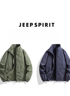 Jeep Men's Stand Up Collar Windproof Oversized Loose Casual Sports Jacket  - Image 3