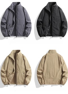 Jeep Men's Stand Up Collar Windproof Oversized Loose Casual Sports Jacket  - Image 2