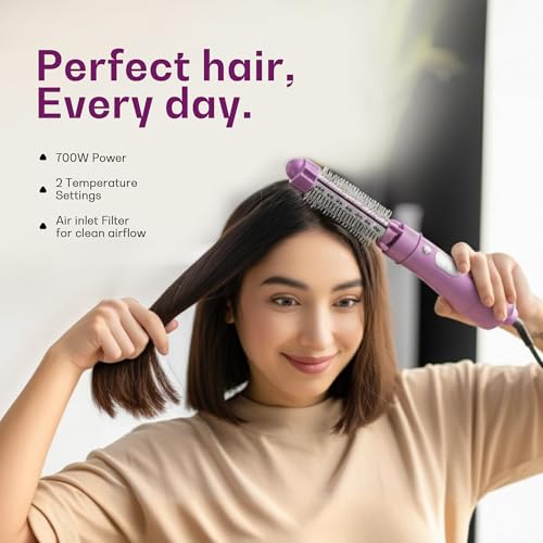 IBELL 4 in 1 Hair Styler for Women – Complete Styling Kit with Hair Styler Brush, Paddle Brush, Volumizing Round Brush & Curling Iron with 1 Year Warranty - Image 4
