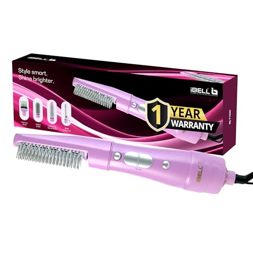 IBELL 4 in 1 Hair Styler for Women – Complete Styling Kit with Hair Styler Brush, Paddle Brush, Volumizing Round Brush & Curling Iron with 1 Year Warranty - Image 1